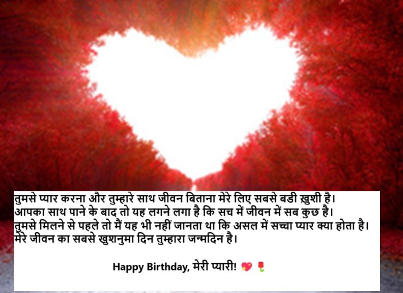 birthday wishes for love hindi